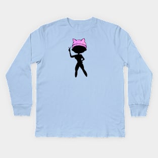 Pussy Hat Kids Long Sleeve T-Shirt